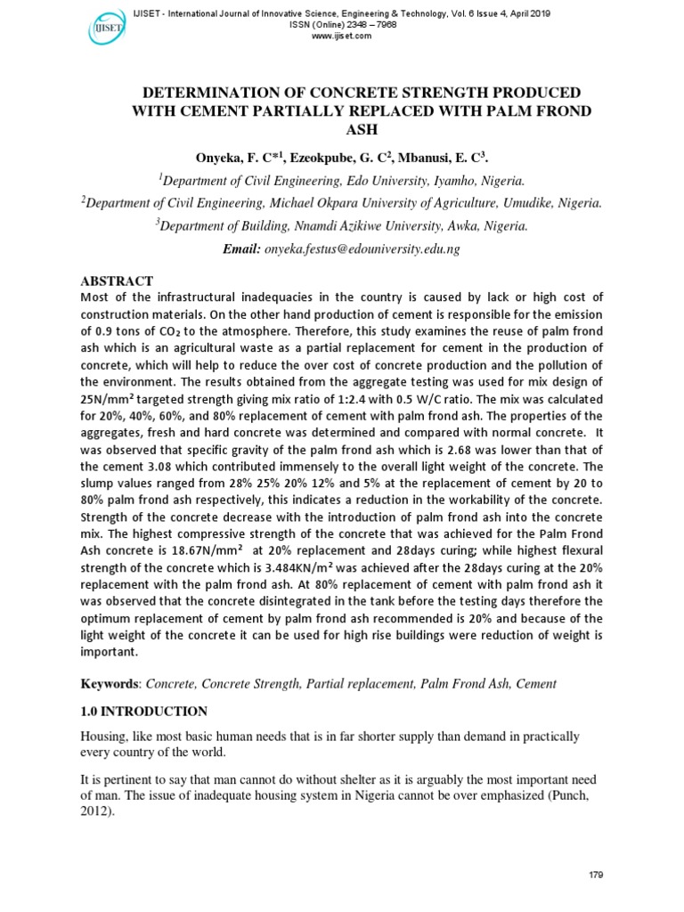Determination of Concrete Strength Produ | PDF | Concrete | Cement