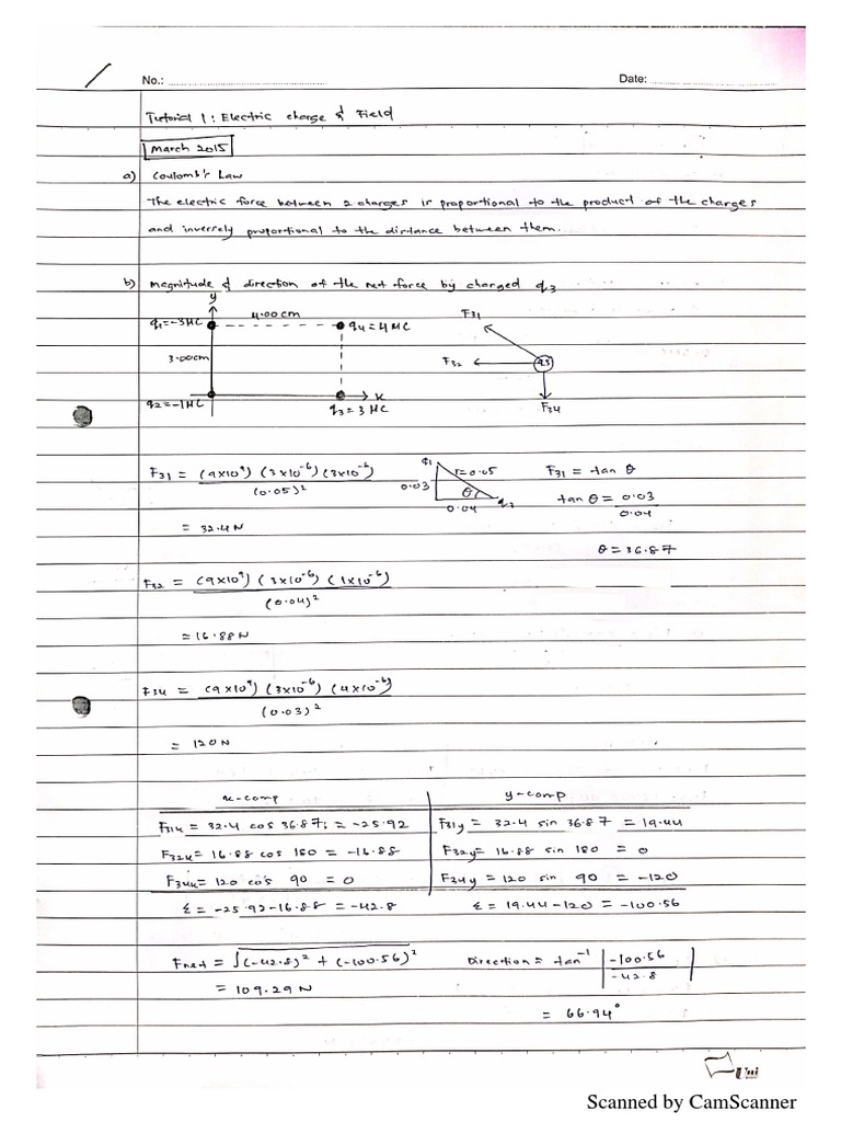 Tutorial 1 PHY150 - Answer PDF | PDF