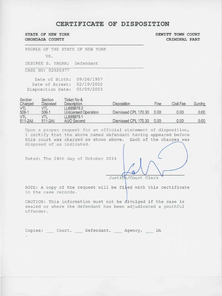 Certificate of Dispositions Case No 02020377 Case No 02030145 Certificate of Dispositions Case No 02020377 Case No 02030145