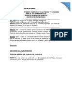 Informe de Actividades Por Parada de Planta Agosto Desde El 19-08 Hasta El 23-08-2019 PDF