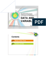 Data and Variable