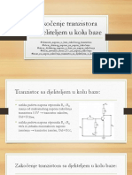 IDE III 23 - Zakočenje Tranzistora Sa Djeliteljem U Kolu Baze-Prezentacija