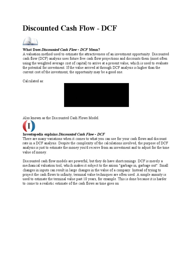 Understanding Discounted Cash Flow (DCF) | PDF