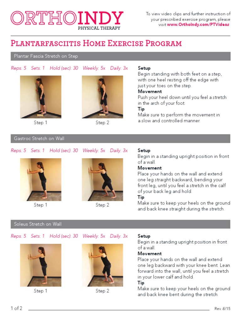 Plantar Fasciitis Exercise Guide PDF | PDF | Foot | Human Anatomy