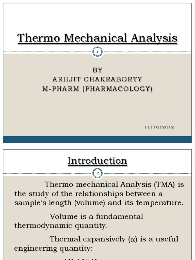 Thermo Mechanical Analysis | PDF