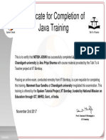 Java Participant Certificate