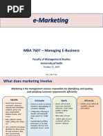 E-Marketing: MBA 7607 - Managing E-Business