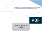 Acta de Inicio de Obra