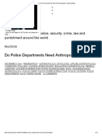 Do Police Departments Need Anthropologists - Anthropoliteia PDF