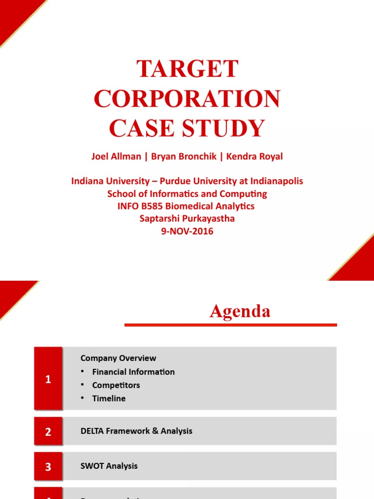 INO 585 Group 3 Case Study - Target | PDF | Target Corporation | Analytics