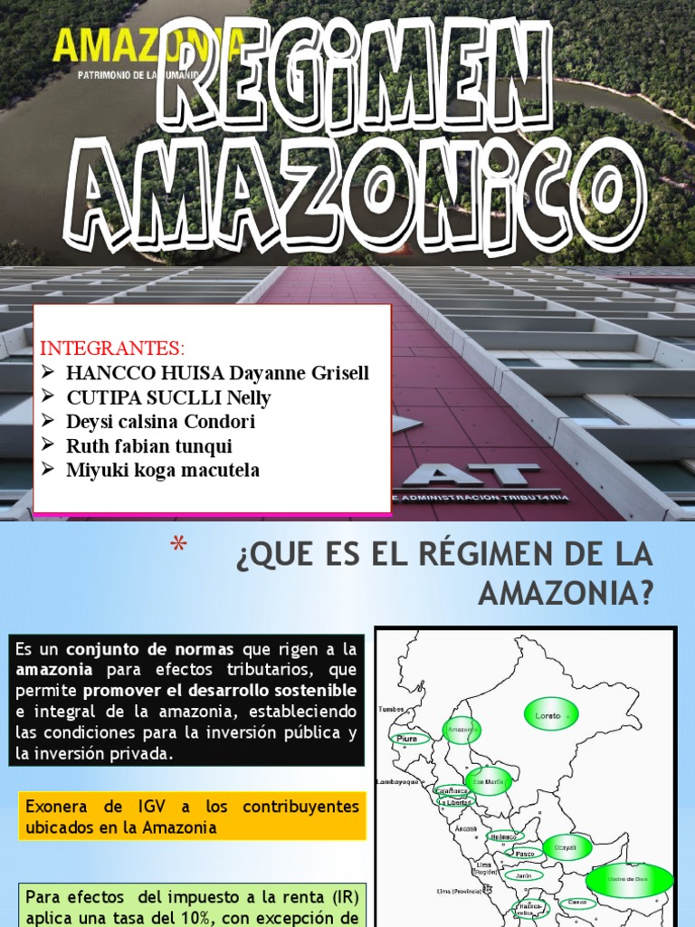Régimen Tributario de la Amazonía en Perú | PDF | Impuestos | Impuesto ...