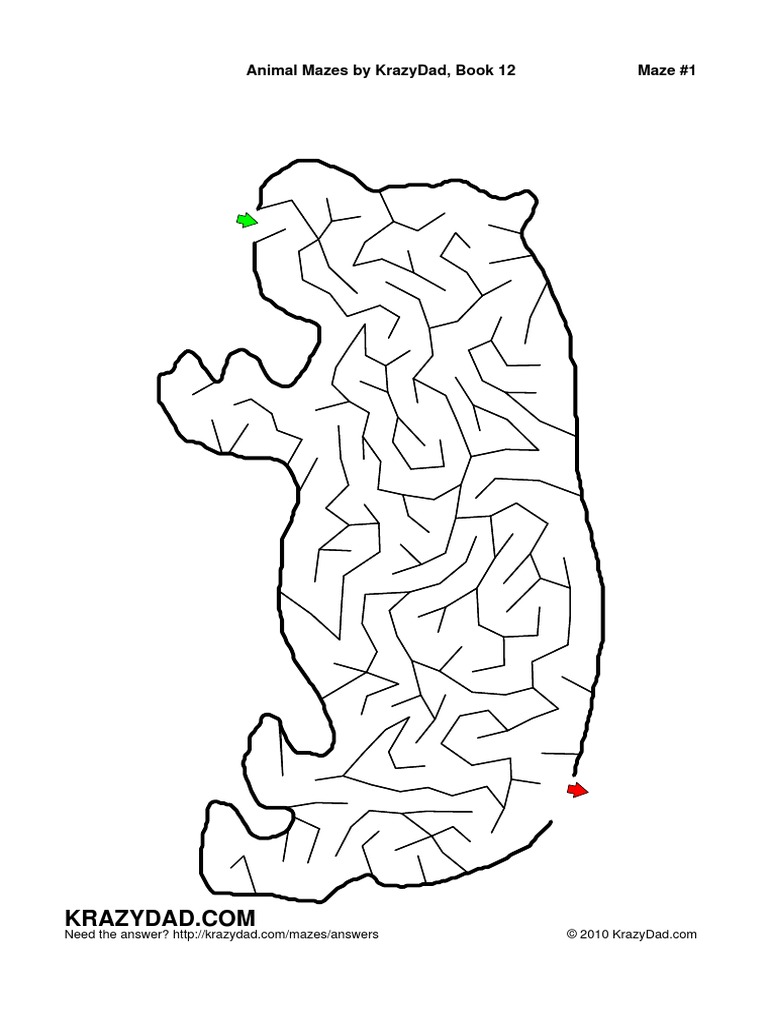 Animal Mazes by Krazydad, Book 12 Maze 1 PDF