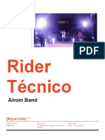 RIDER TÉCNICO de Una Banda