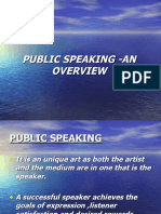 Public Speaking - An Overview