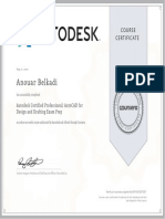 Autodesk Certified Professional certificate