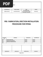 Fabrication Erection Installation Procedure For Piping PDF