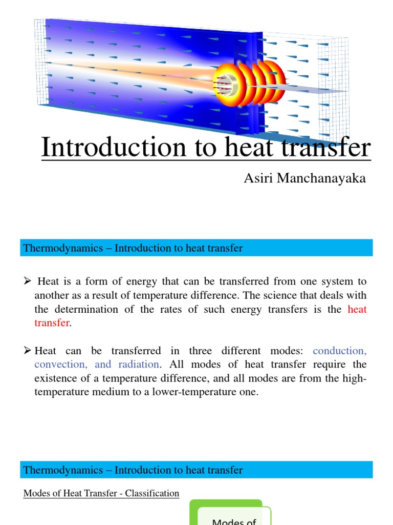Introduction to Heat Transfer Concepts | PDF | Heat Transfer | Thermal ...