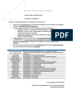 Procès-Verbal - Réunion Avec La Direction