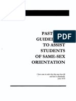 Pastoral Guidelines To Assist Students of Same-Sex Attraction