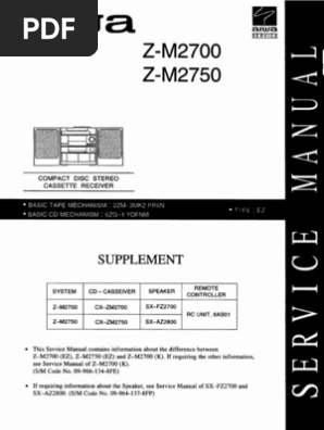 Aiwa Z-M2700, Z-M2750, CX-ZM2700 | PDF | Computers