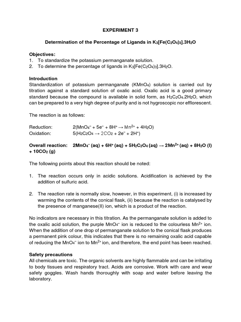 standardization of kmno4 solution