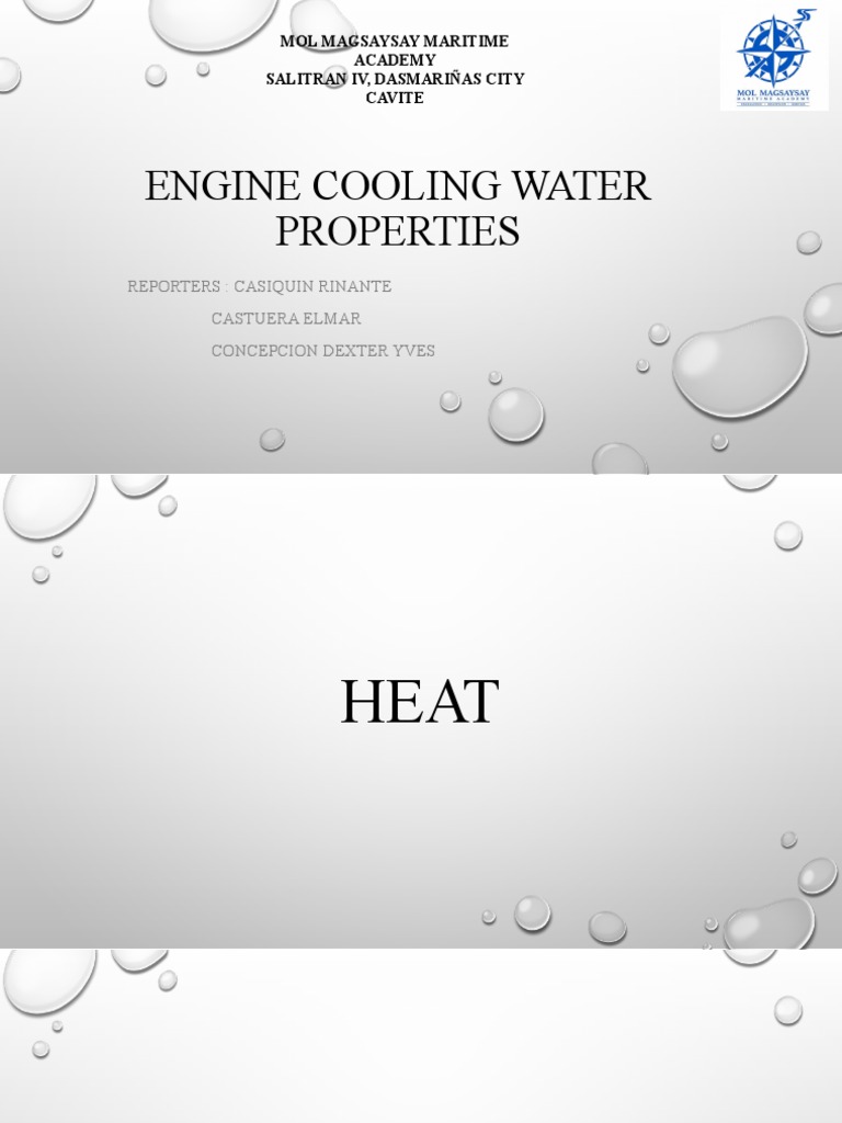 Group 4 Ichem Engine Cooling Water Properties | PDF | Alkalinity | Water