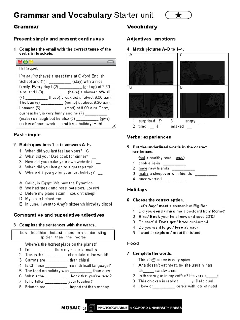 Grammar and Vocabulary Basics Guide | PDF | Grammar | Language Mechanics