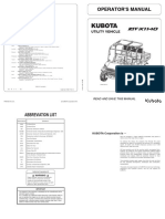 Kubota RTV-X1140 Utility Vehicle Operators Manual