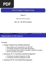 Fdocuments - in - Unit9 Integer Programming Xiaoxi Lis Homepage Innovative Uses of Binary Variables 1