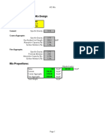 Concrete Mix Design: Strength (Psi) 4000 Slump (In) : 3 To 4 Max. Aggregate (In) : 0.750 Cement: Coarse Aggregate