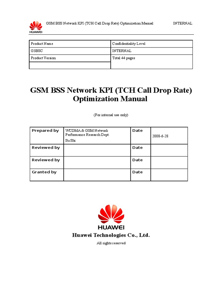 TCH Call Drop Rate Optimization Guide | PDF | Telecommunications ...