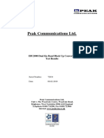 Peak Communications LTD.: IBU2000 Dual Ku Band Block Up Converter Test Results