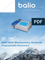 Diagnostics: Semi Auto Biochemistry Analy