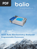 Diagnostics: Semi Auto Biochemistry Analy