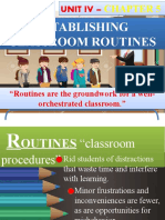 Establishing Classroom Routines