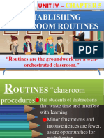 Establishing Effective Classroom Routines