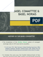 Basel Committee & Basel Norms: Presented By-Yasha Singh 4113007007