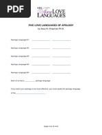 Five Languages of Apology Worksheet