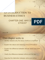 An Introduction To Business Ethics: Chapter One: Why Study Ethics?