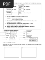 Unit 2. Part 1. The Indefinite Article A / An. There Is / There Are. Plurals