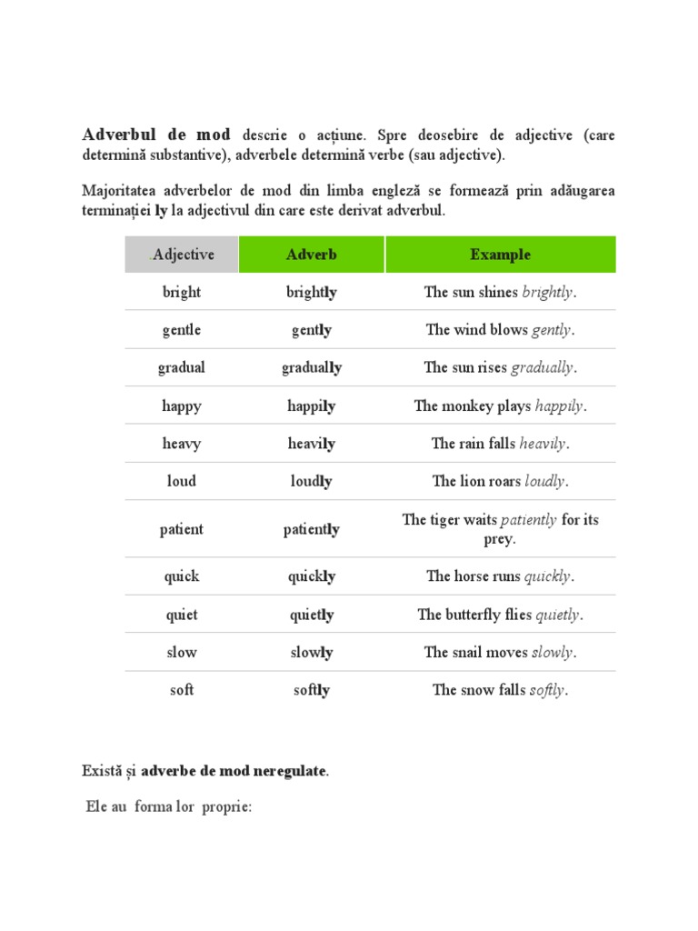 Adverbe De Mod Pdf Semantic Units Semiotics