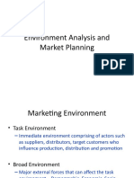 Market Planning and Environment Analysis