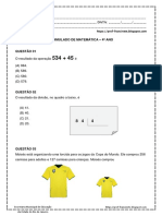 1º Simulado de Matemática - 4º Ano