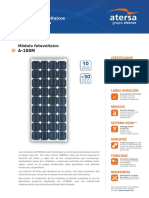 Panel Solar Atersa 100W 12V Monocristalino PDF