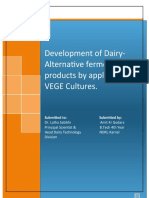 Development of Dairy-Alternative Fermented Products by Application of VEGE Cultures