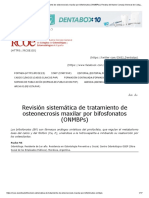 Revisión Sistemática de Tratamiento de Osteonecrosis Maxilar Por Bifosfonatos (Onmbps)