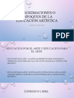 Aproximaciones o Enfoques de La Educación Artística