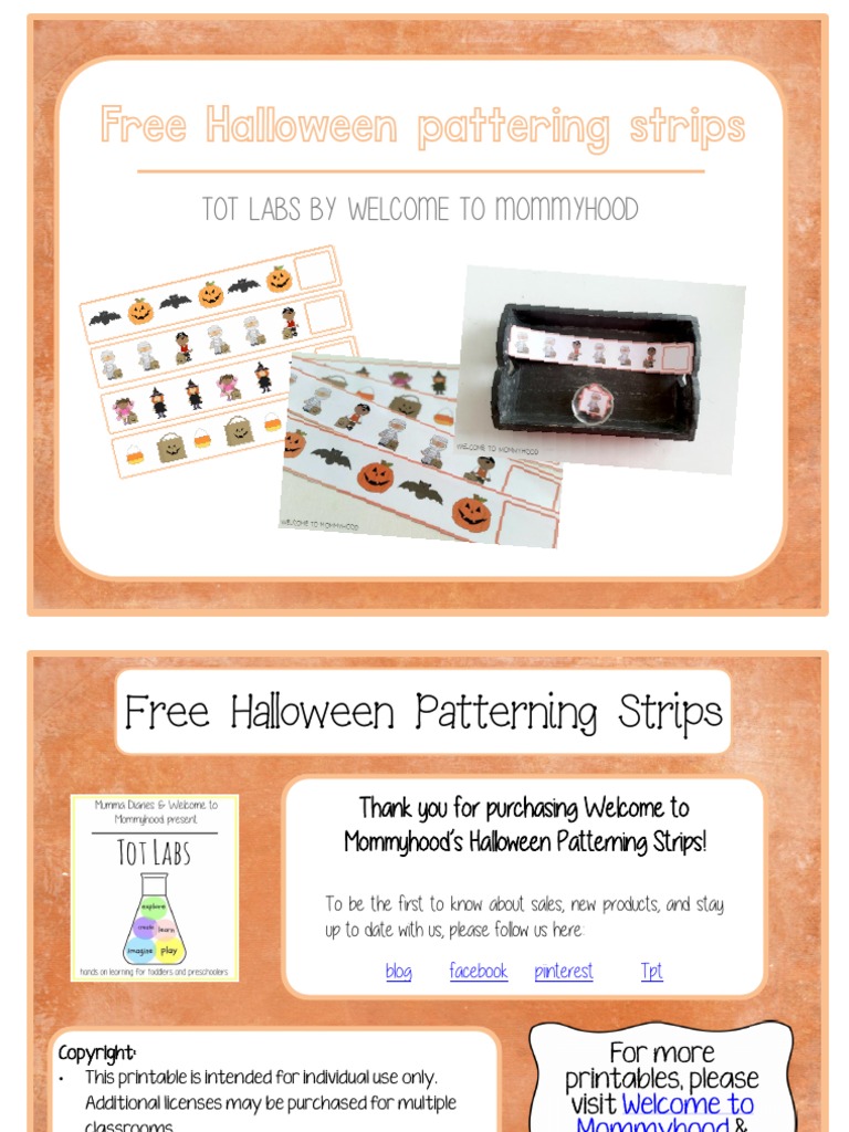 Halloween Patterning Strips | PDF