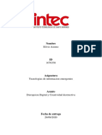 Reporte de Lectura 5 - Disrupción Digital y Creatividad Destructiva - Silvio