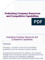 Evaluating Company Resources and Competitive Capabilities